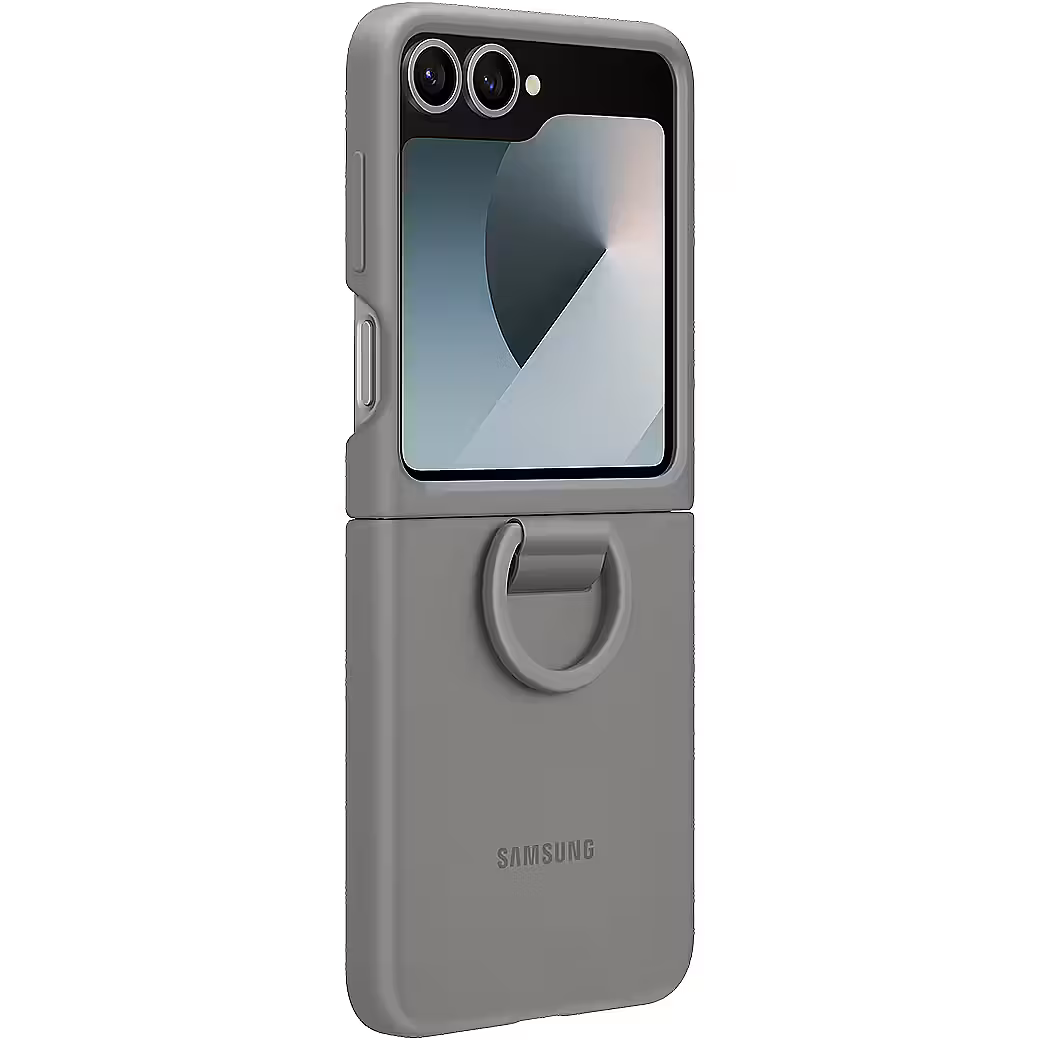 Samsung silikonska maska za Flip6 +prsten,siva